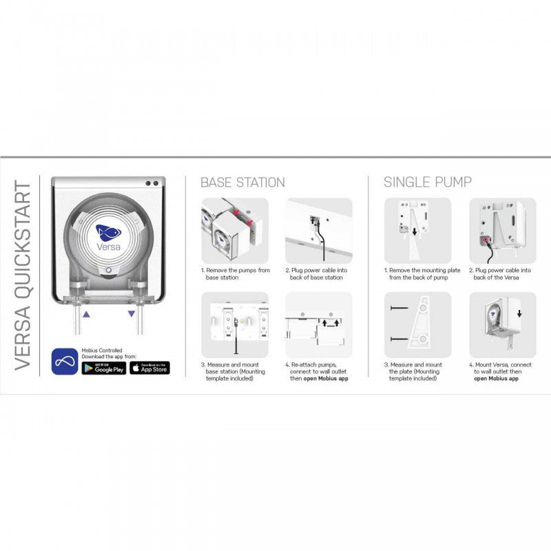 Versa 4 Dosing Pump Set W/ base - Ecotech Marine